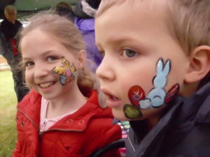 easter bunny chick egg face painting