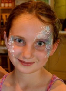 Flower face painting