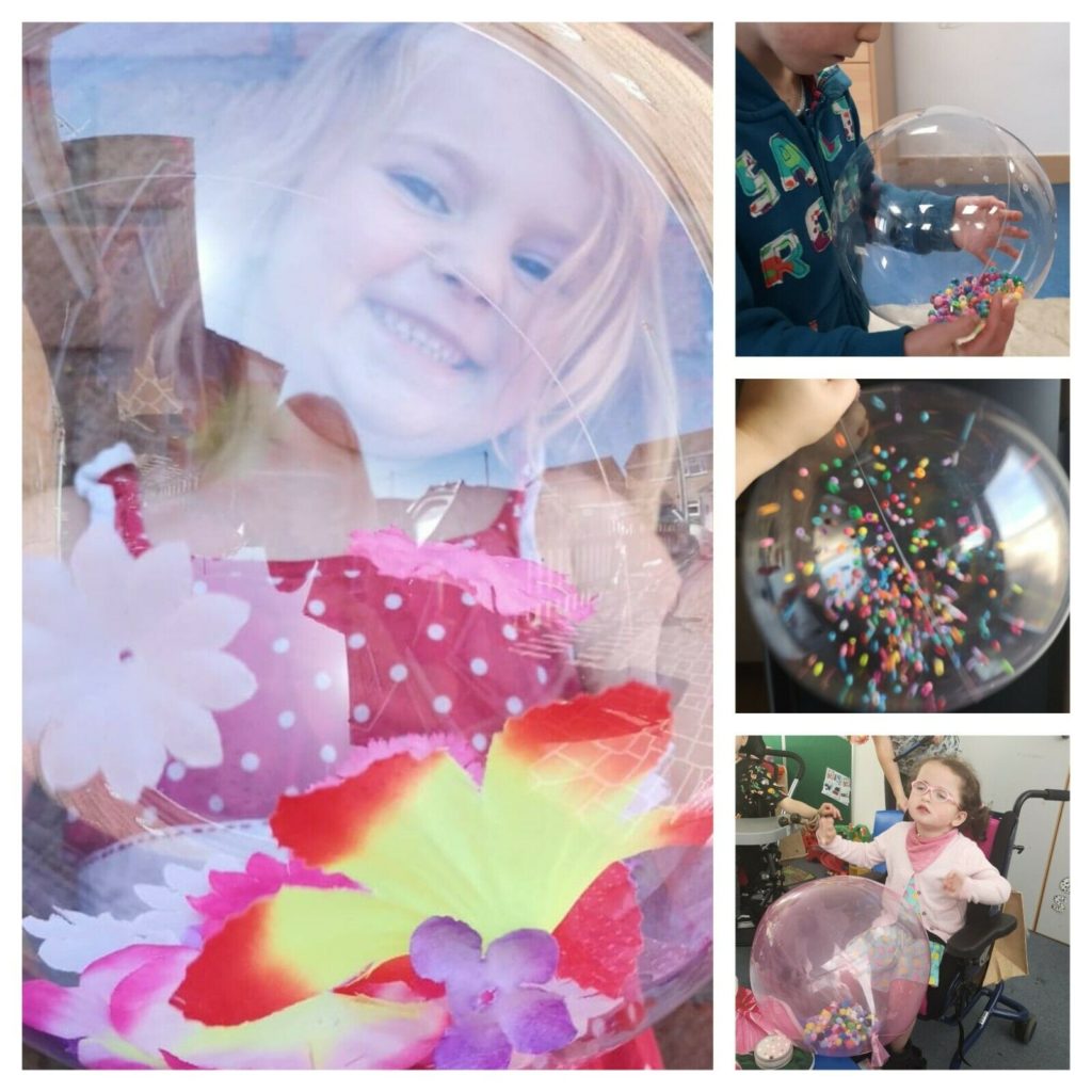 sensory stuffed balloon bubble balls