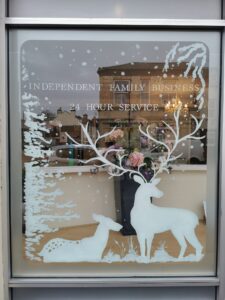 christmas window painting near me