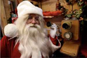 Santa visit entertainer Colin Stroud Gloucestershire Bristol