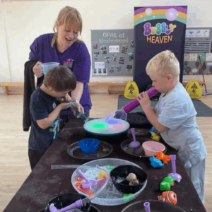 Bubble magic workshop kids party Cheltenham Bristol Stroud